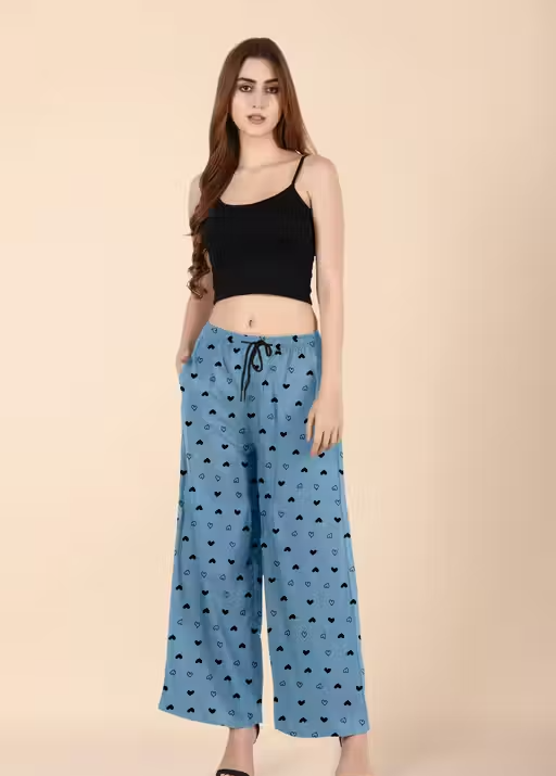 Women’s Cotton Heart Printed Pyjama Set – Pack of 2 - Image 3