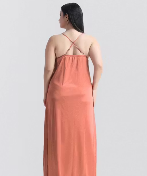 Women’s Satin Nighty with Robe – Premium 2 Piece Nightwear Set - Image 2