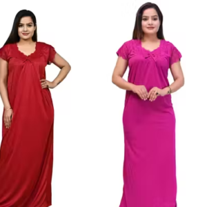 Trendy Attractive Women Satin Nightdresses – Pack of 2