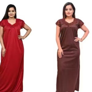 Inaaya Adorable Women Satin Nightdresses – Pack of 2