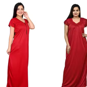 Trendy Adorable Women Satin Nightdresses – Pack of 2