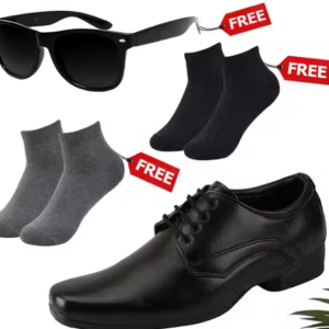 Unique Trendy Formal Shoes Combo for Men – With Free Sunglasses & Socks