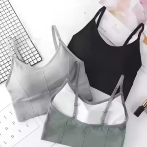 Women Cotton Blend Lightly Padded Non-Wired Sports Bra (Pack of 2)