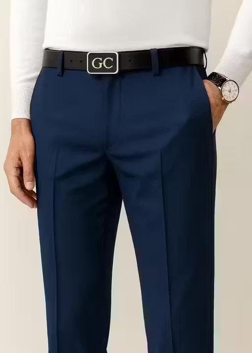 Men's Slim Fit Formal Navy Blue Trouser