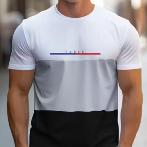 Men’s Printed Crew Neck T-Shirt – Stylish Casual Wear for All Seasons