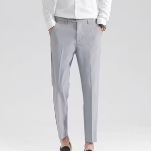 Men's Grey Formal Trousers Pants