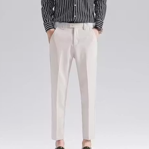 Men's Cream Formal Trousers Pants