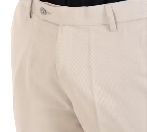 Men's Cream Formal Trousers Pants - Image 3