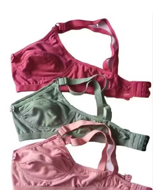 Women Cotton Non-Padded Non-Wired Full Coverage Bra (Pack of 3)