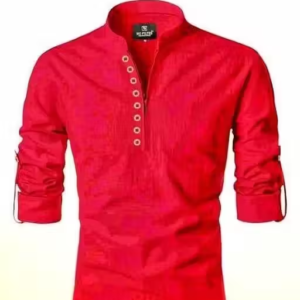 Men’s Stylish Kurta Shirt – Formal Mandarin Collar Shirt
