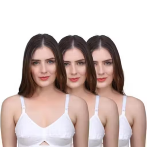 Women Cotton Non-Padded Non-Wired Full Coverage Bra (Pack of 3)
