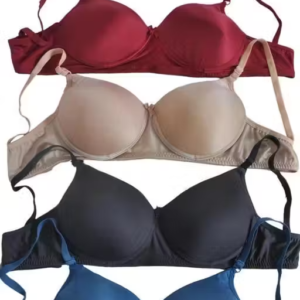 Women Cotton Blend Padded Non-Wired Full Coverage Bra (Pack of 4)