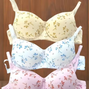 Women Cotton Blend Lightly Padded Non-Wired Seamless Push-Up Bra (Pack of 3)