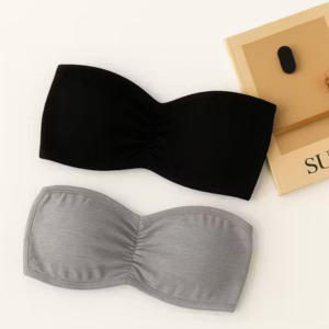 Women Cotton Padded Non-Wired Seamless Tube Bra / Bandeau (Pack of 2)