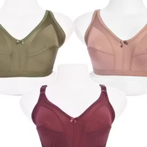 Full Coverage Non-Padded Non-Wired Seamed Cup Bra (Pack of 3)