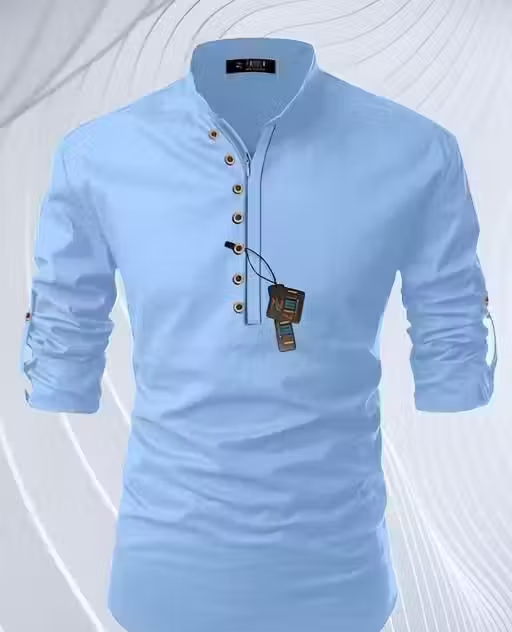 Men’s Stylish Kurta Shirt – Trendy Solid Kurta for Men