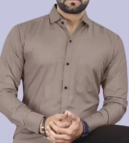 Boninos Men Solid Casual Shirt with Front Pocket
