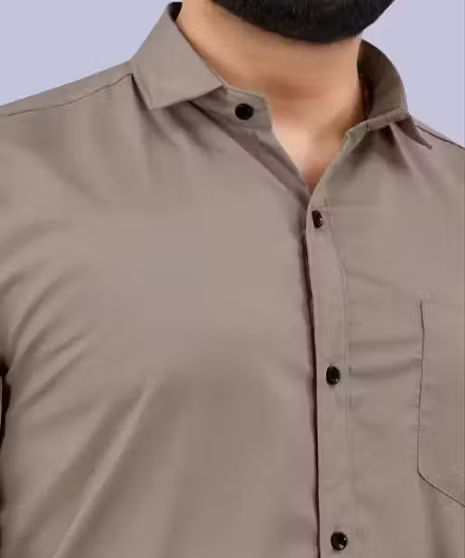 Boninos Men Solid Casual Shirt with Front Pocket - Image 4