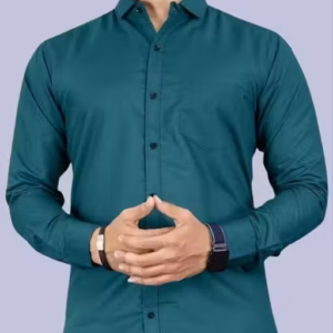 Boninos Men Solid Casual Shirt with Front Pocket – Dark Green