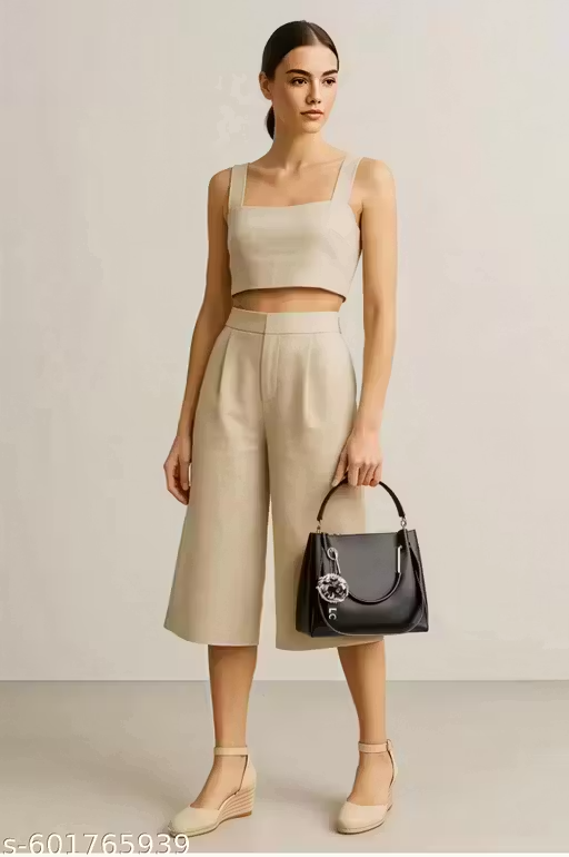 Trendy Faux Leather Handbag with Pom-Pom Keychain - Image 3