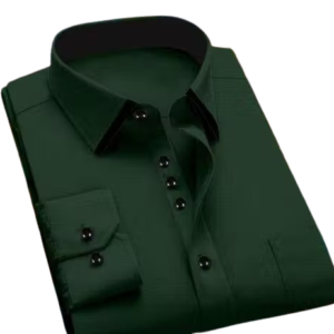 Stylish Men’s Solid Dark Green Smart Fit Shirt – Formal, Casual & Party Look