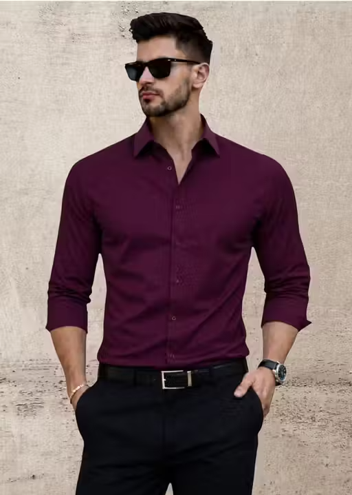 Trendy Solid Plain Shirt for Men