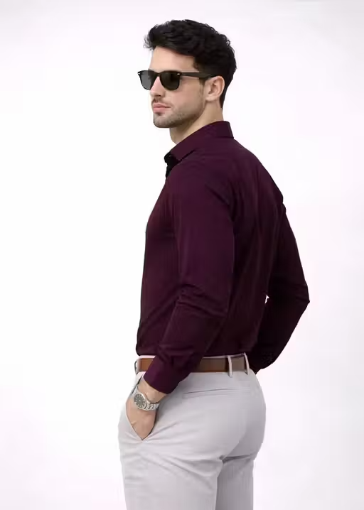 Trendy Solid Plain Shirt for Men - Image 2