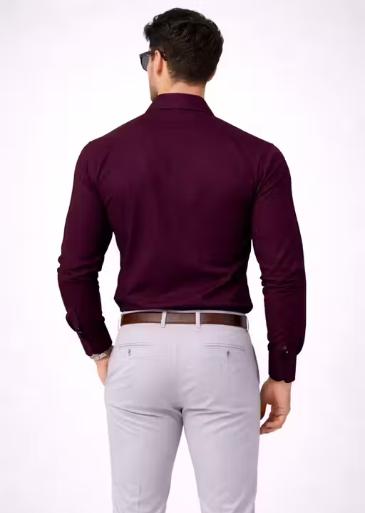 Trendy Solid Plain Shirt for Men - Image 3