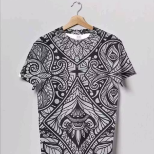 Men Digital Printed Polyester Half Sleeve T-Shirt