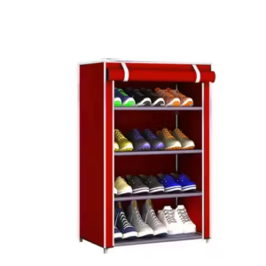 Shoe Rack with Cover Multi Utility Storage Cabinet 4 Layer