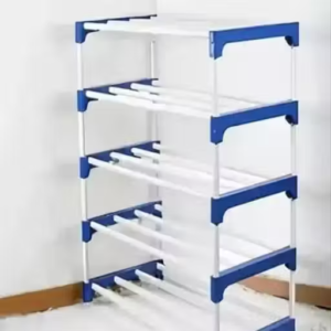Shoe Rack Storage Organizer 4 Layer Blue