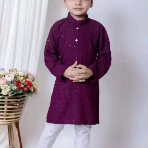Sequence Kurta Pyjama Boys Festive & Party Dress (Mehendi)