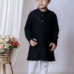 Sequence Kurta Pyjama Boys Festive & Party Dress (Mehendi)