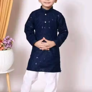 Sequence Kurta Pyjama Boys Festive & Party Dress (Mehendi)