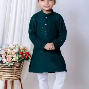 Sequence Kurta Pyjama Boys Festive & Party Dress (Mehendi)