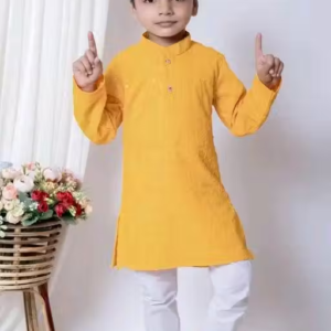 Sequence Kurta Pyjama Boys Festive & Party Dress (Mehendi)
