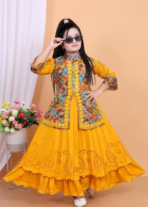 Party Wear Nayra Style Dress for Girls