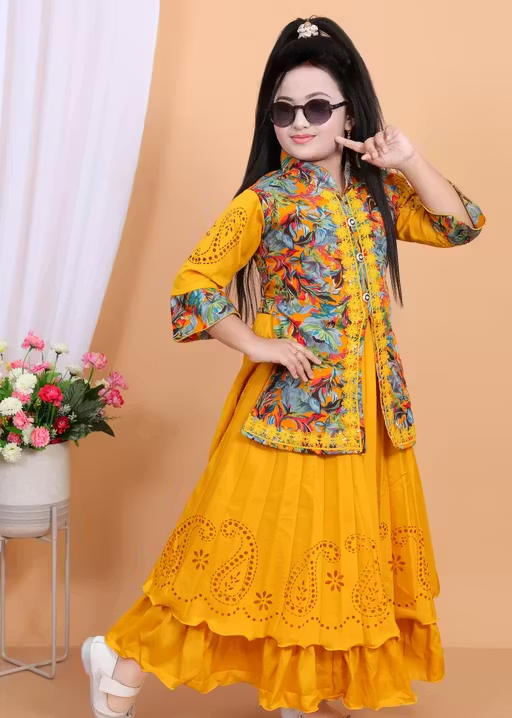 Party Wear Nayra Style Dress for Girls - Image 4