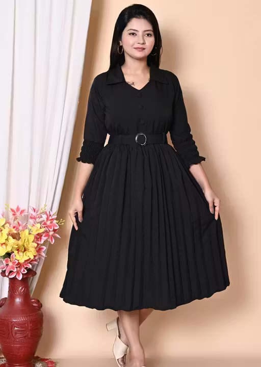 Western Dress for Women | A-Line Midi Dress