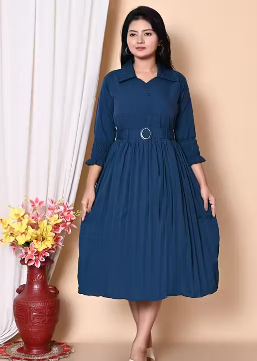 Western Dress for Women | A-Line Midi Dress