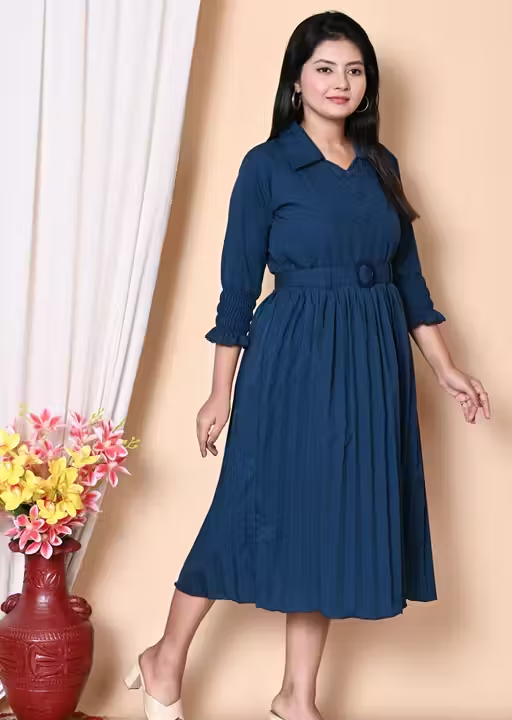 Western Dress for Women | A-Line Midi Dress - Image 2