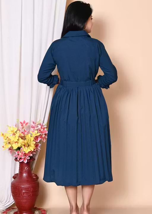 Western Dress for Women | A-Line Midi Dress - Image 4