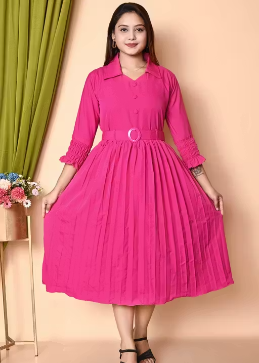 Western Dress for Women | A-Line Midi Dress