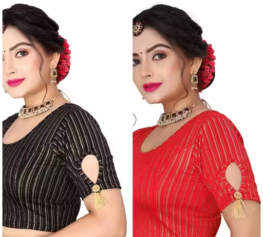 Pack of 2 Party Wear Printed Blouse for Women