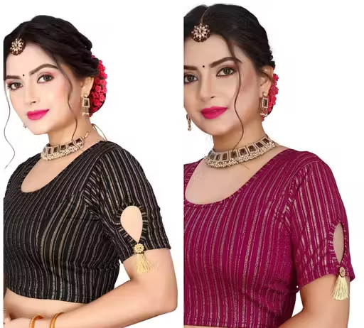 Pack of 2 Party Wear Printed Blouse for Women
