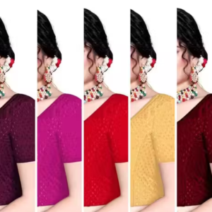 Pack of 5 Party Wear Printed Blouse for Women