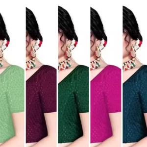 Pack of 5 Party Wear Printed Blouse for Women