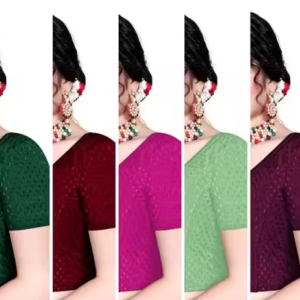 Pack of 5 Party Wear Printed Blouse for Women