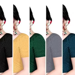 Pack of 5 Party Wear Printed Blouse for Women