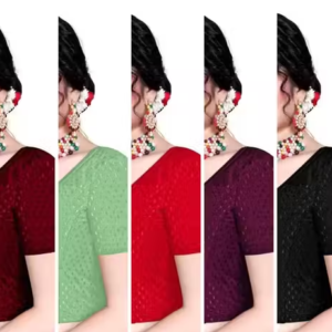 Pack of 5 Party Wear Printed Blouse for Women